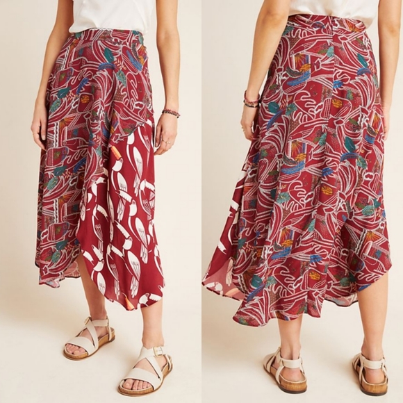 Anthropologie Dresses & Skirts - Anthro Farm Rio NWT Culebra Tropical Midi Skirt